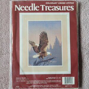 Needle Treasures 'Eagle at Twilight' 12" x 16" Colorart Cross Stitch Kit #02556